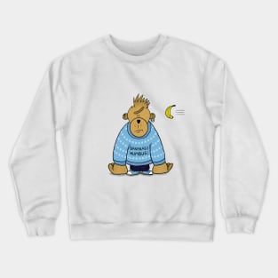 Bananas? Humbug! Funny Monkey / Ape cartoon Crewneck Sweatshirt